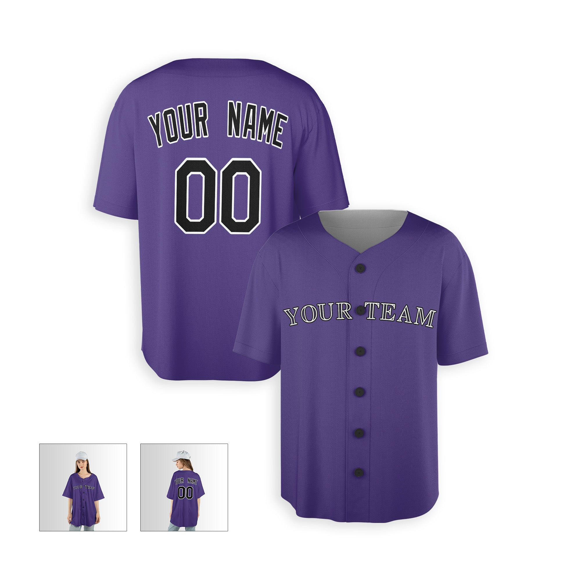 Personalized Colorado Fan Purple Baseball Jersey – Alternate Style Custom Name & Number