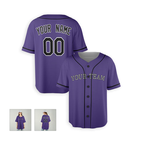 Personalized Colorado Fan Purple Baseball Jersey – Alternate Style Custom Name & Number