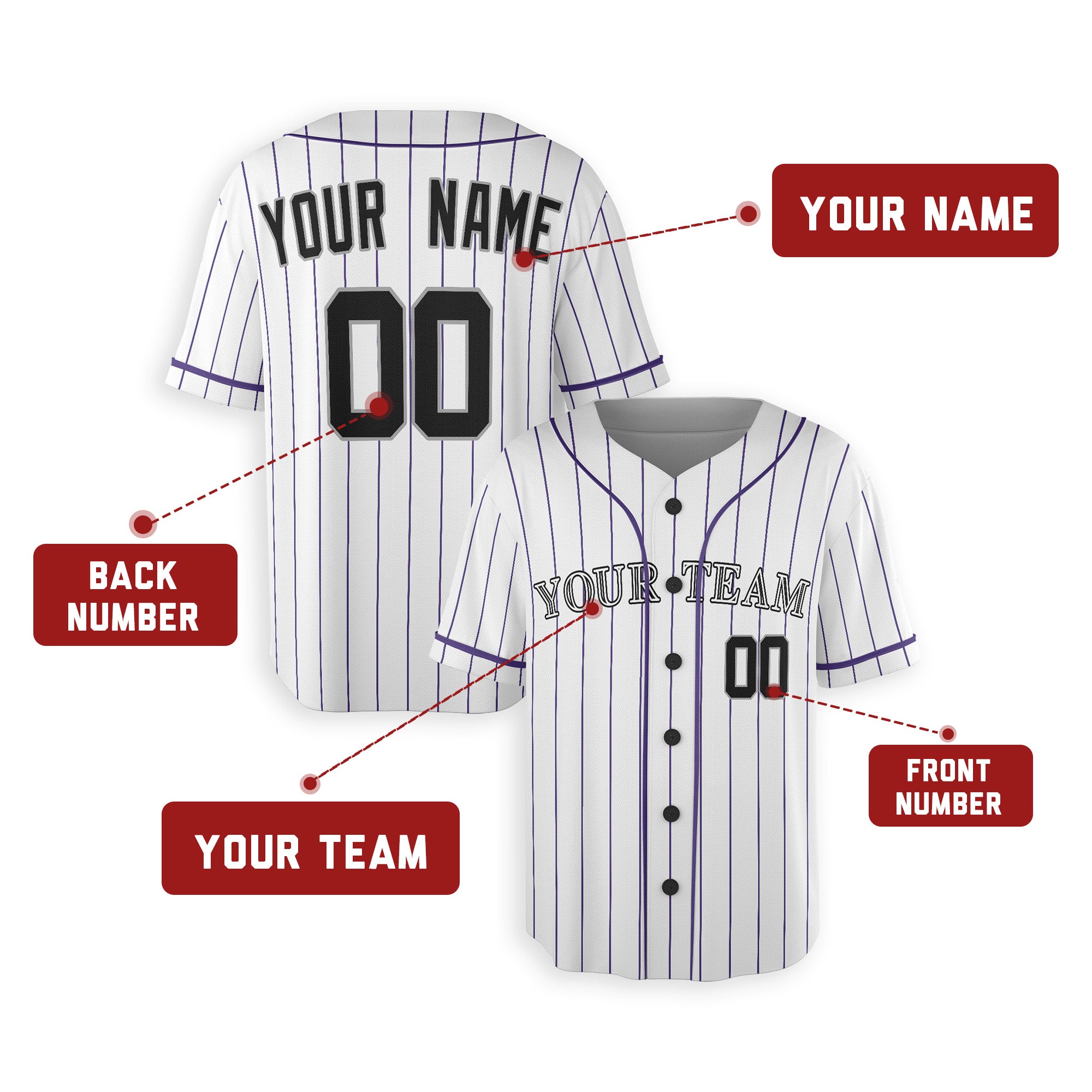 Personalized Colorado Fan White Baseball Jersey – Home Style Custom Name & Number