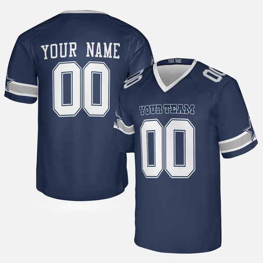 Personalized Dallas Fan Navy Football Jersey – Custom Name & Number