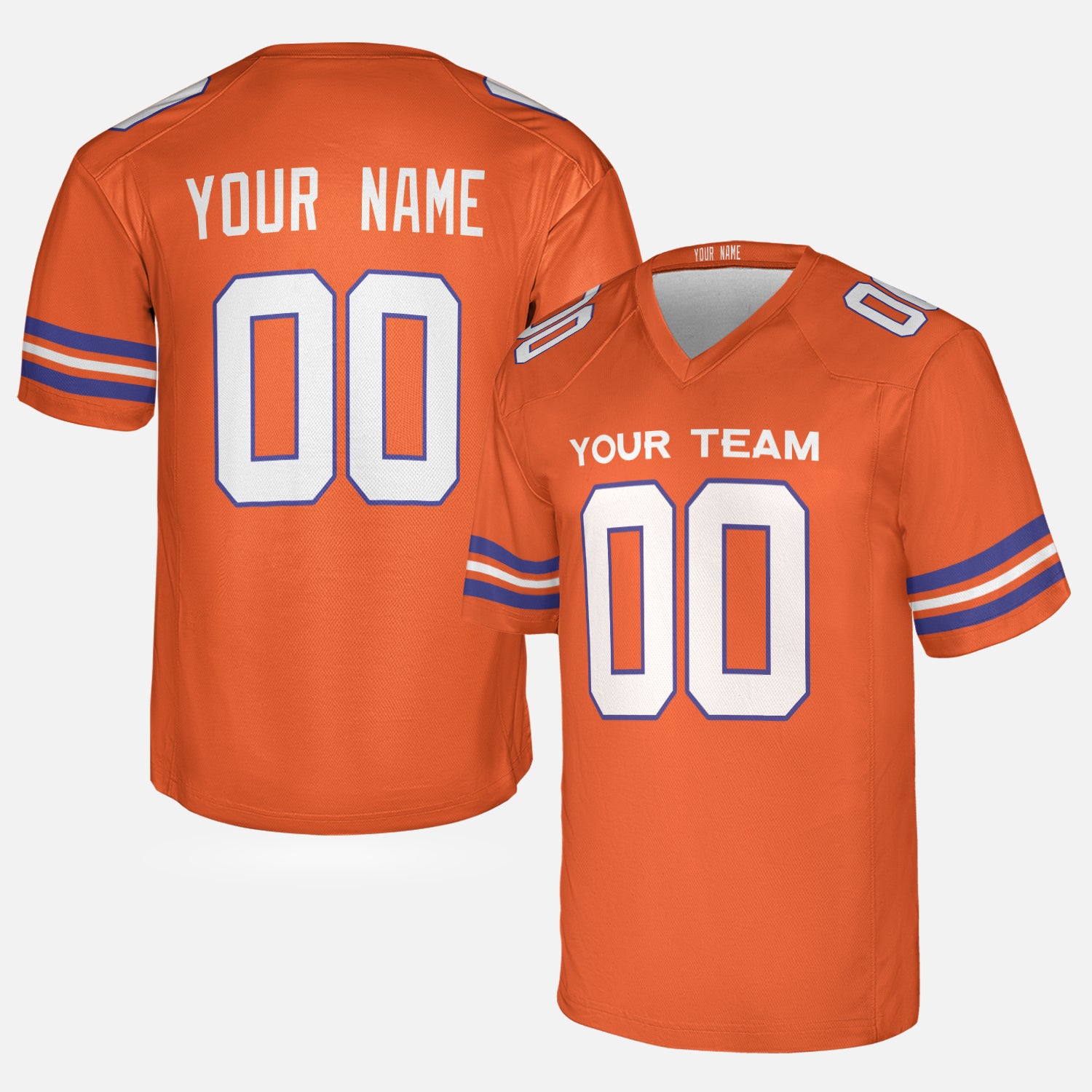 Personalized Denver Fan Orange Football Jersey – 1977 Retro Style Custom Name & Number