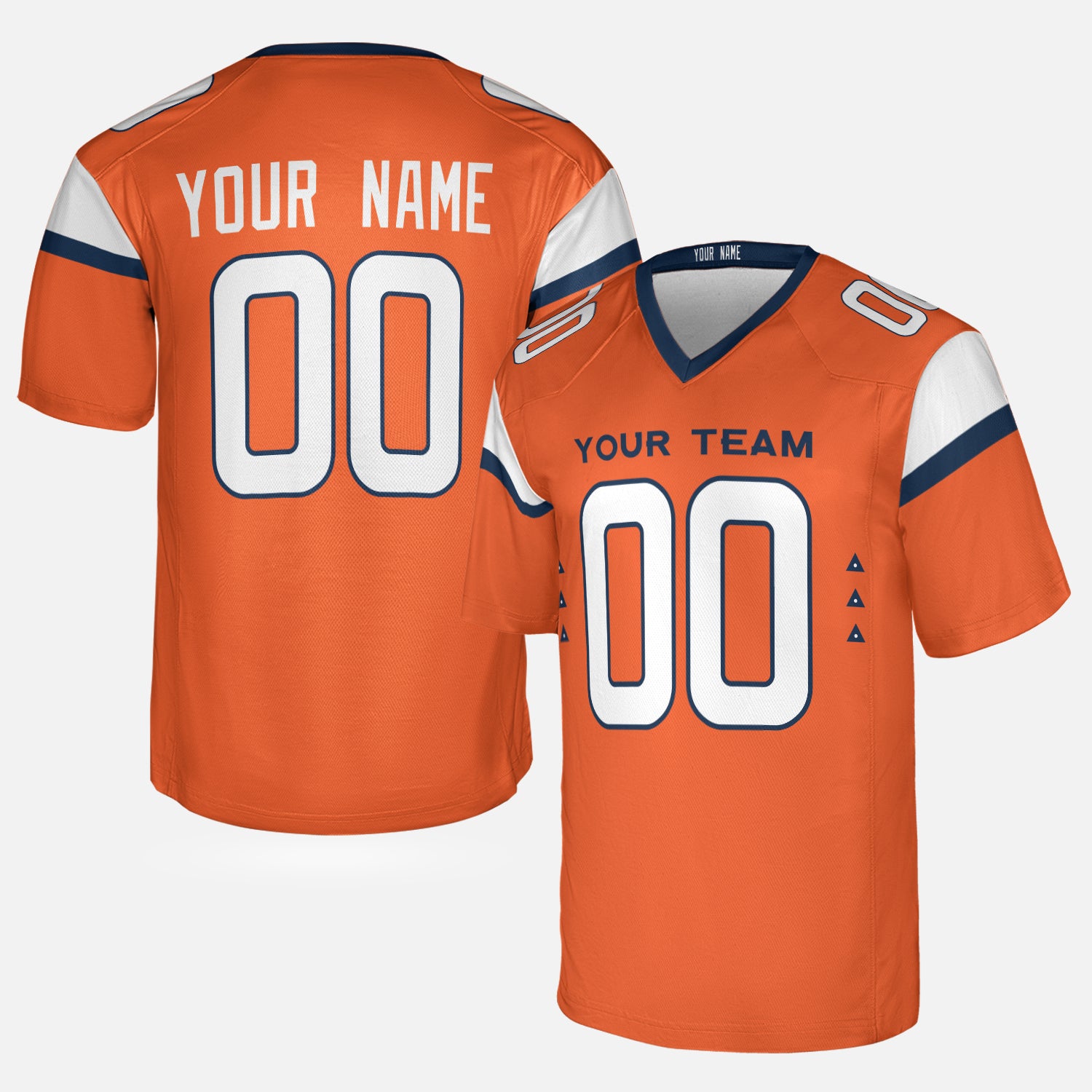 Personalized Denver Fan Orange Football Jersey – Custom Name & Number