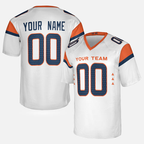 Personalized Denver Fan White Football Jersey – Mile High Style Custom Name & Number