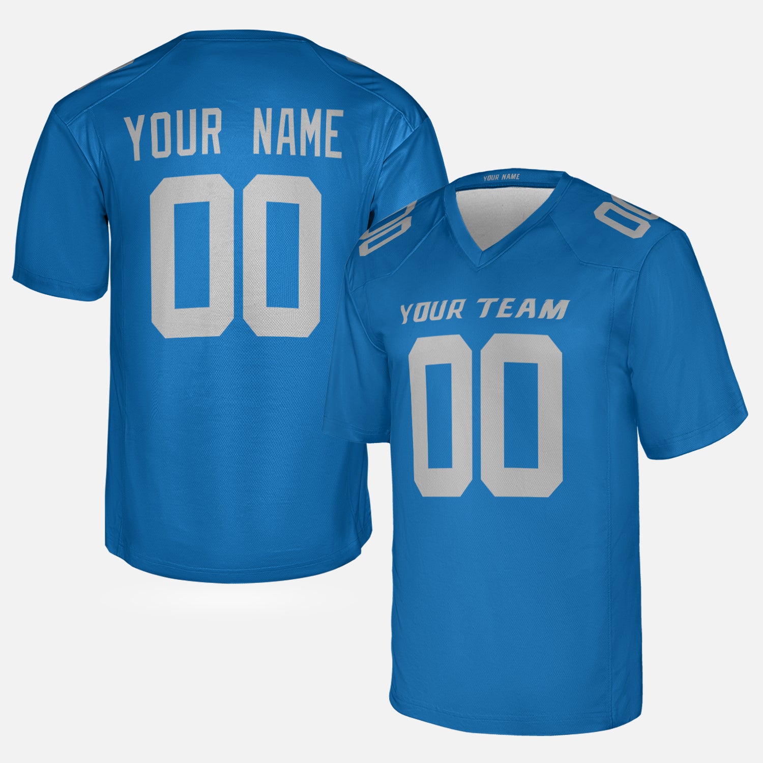 Personalized Detroit Fan Blue Football Jersey – Alternate Style Custom Name & Number