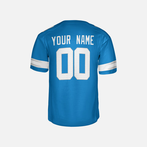 Personalized Detroit Fan Blue Football Jersey – Custom Name & Number