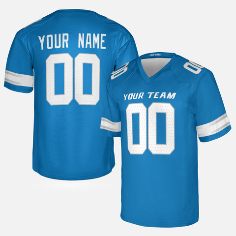 Personalized Detroit Fan Blue Football Jersey – Custom Name & Number