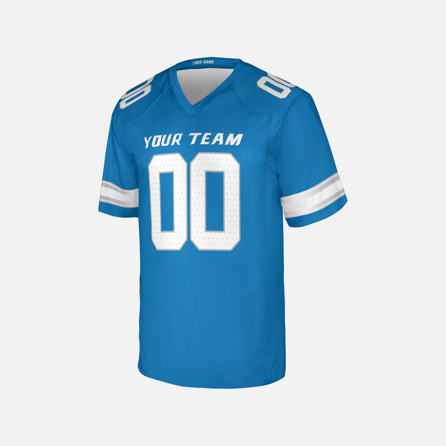 Personalized Detroit Fan Blue Football Jersey – Custom Name & Number