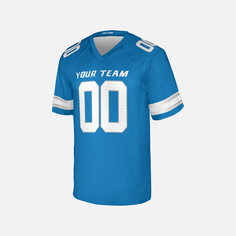 Personalized Detroit Fan Blue Football Jersey – Custom Name & Number