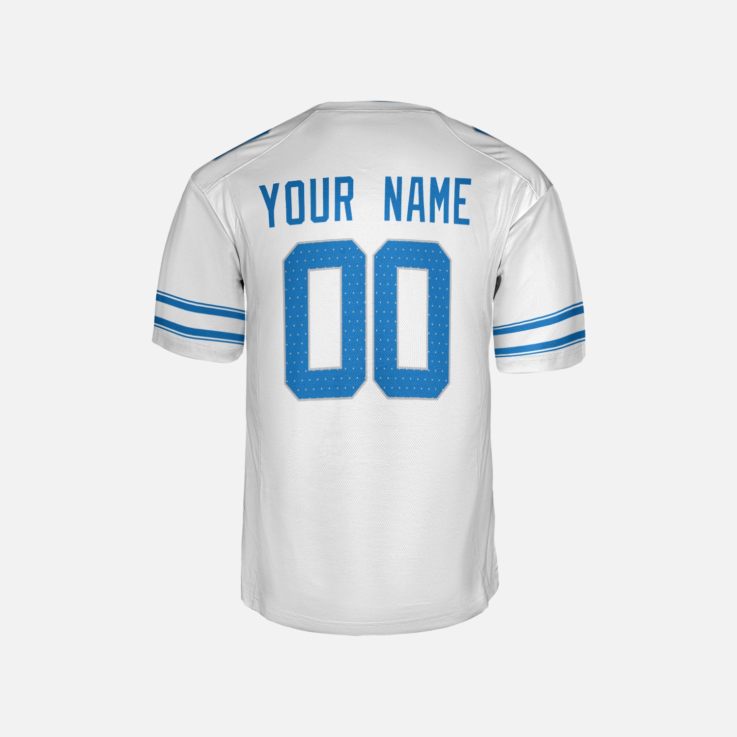 Personalized Detroit Fan White Football Jersey – Custom Name & Number