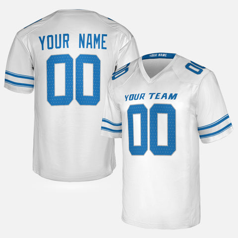 Personalized Detroit Fan White Football Jersey – Custom Name & Number