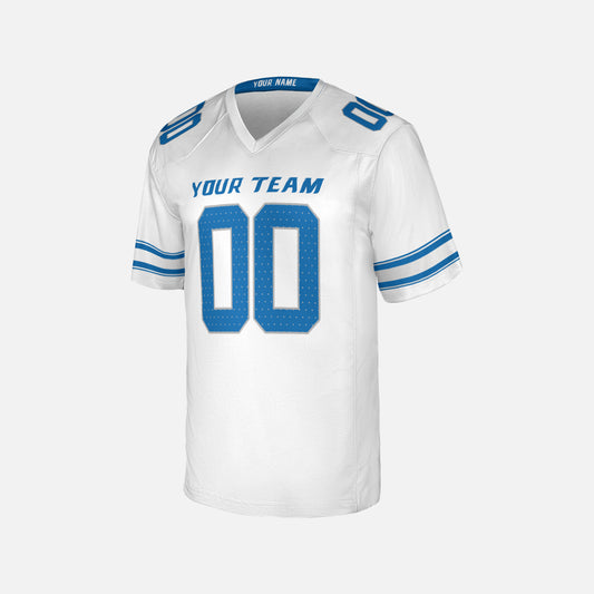 Personalized Detroit Fan White Football Jersey – Custom Name & Number