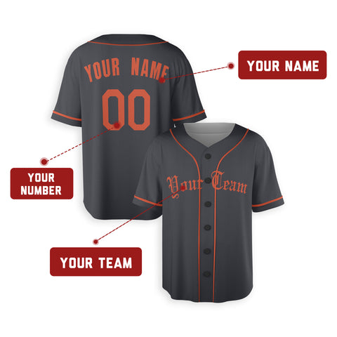 Personalized Detroit Fan Black Baseball Jersey – Alternate Style Custom Name & Number