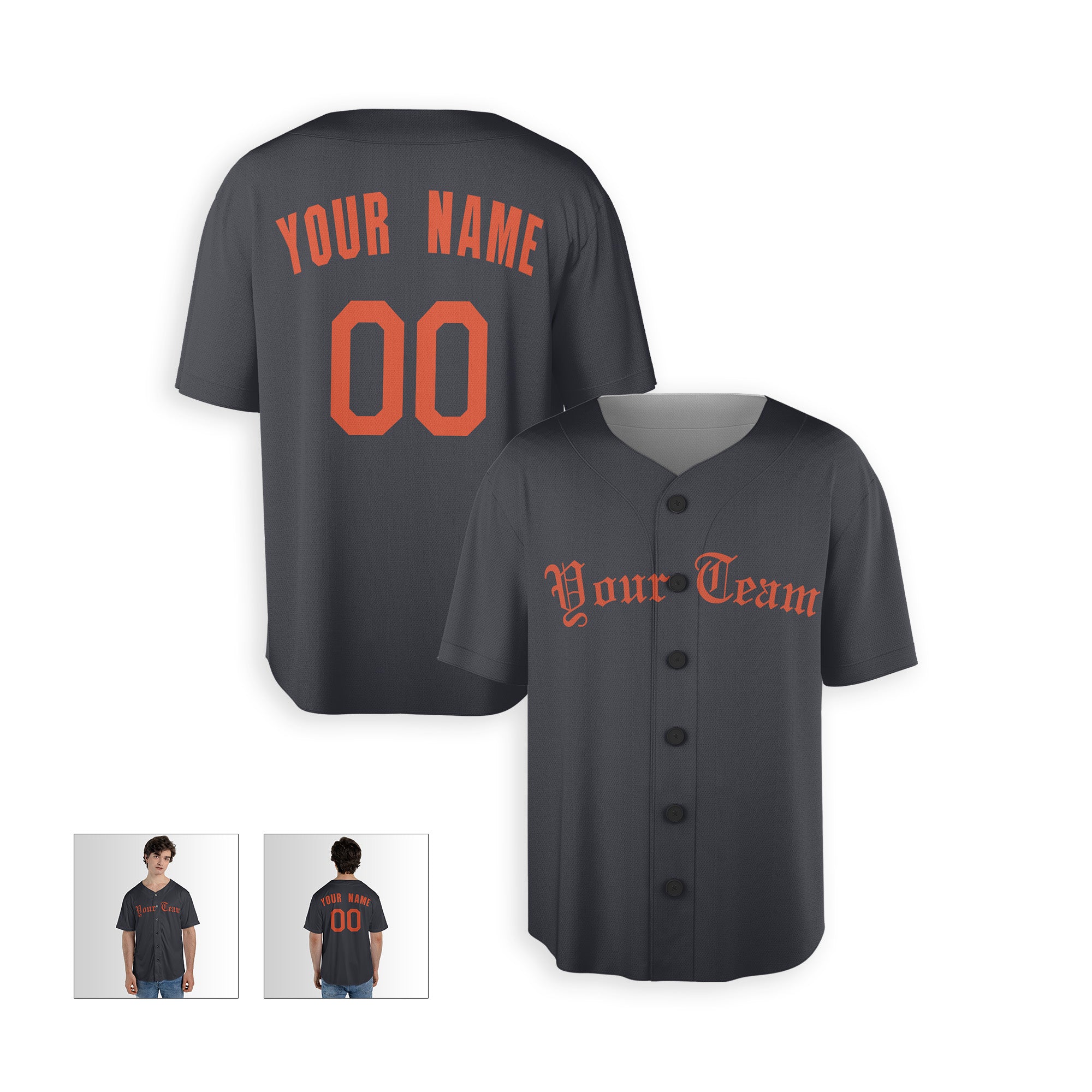 Personalized Detroit Fan Black Baseball Jersey – Alternate Style Custom Name & Number