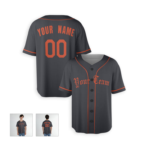 Personalized Detroit Fan Black Baseball Jersey – Alternate Style Custom Name & Number