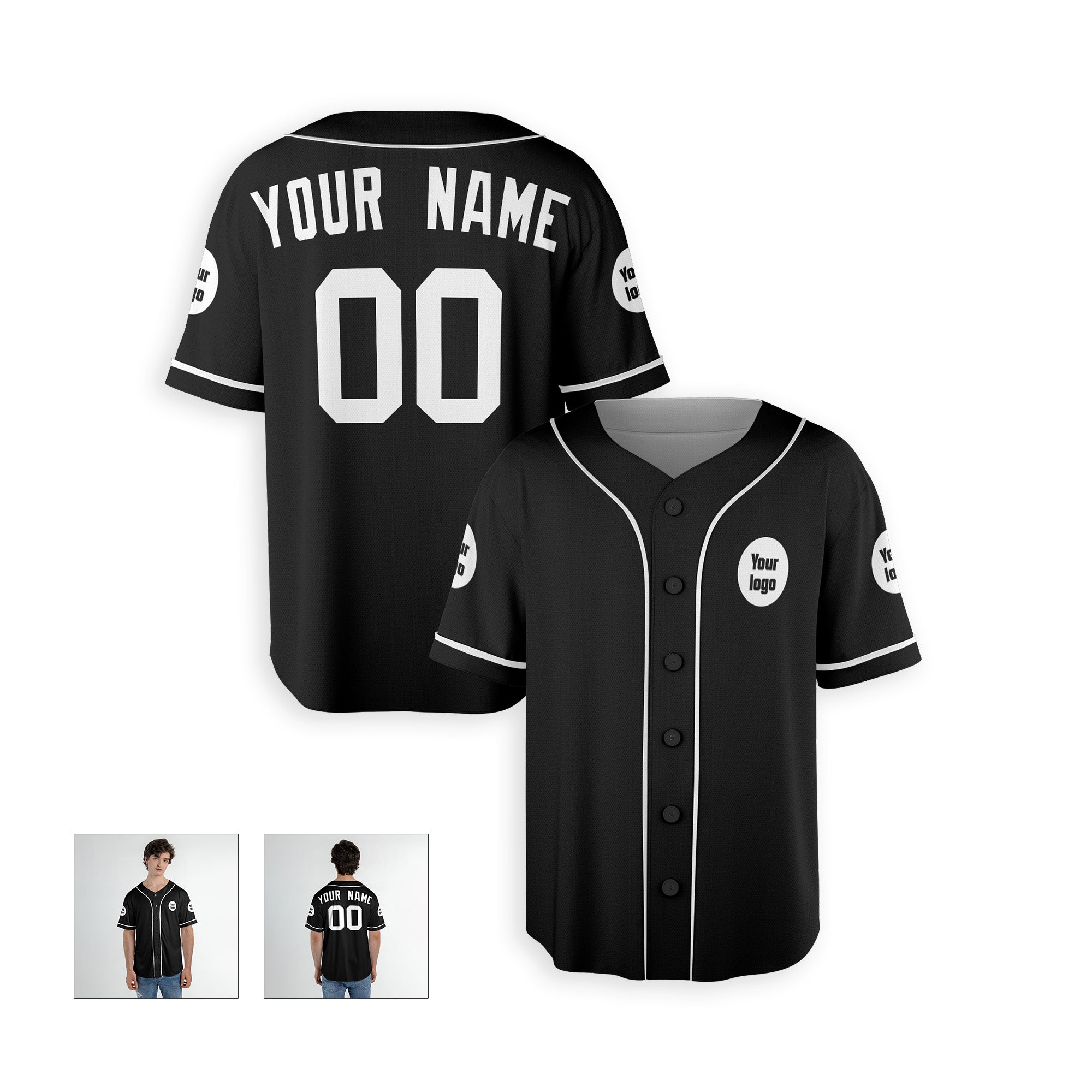 Personalized Detroit Fan Black Baseball Jersey – Alternate Style Custom Name & Number