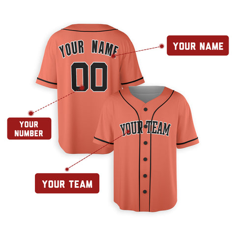 Personalized Detroit Fan Orange Baseball Jersey – Heritage Style Custom Name & Number
