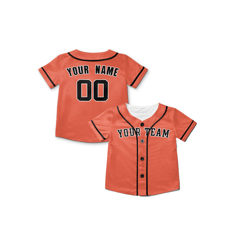 Personalized Detroit Fan Orange Baseball Jersey – Heritage Style Custom Name & Number