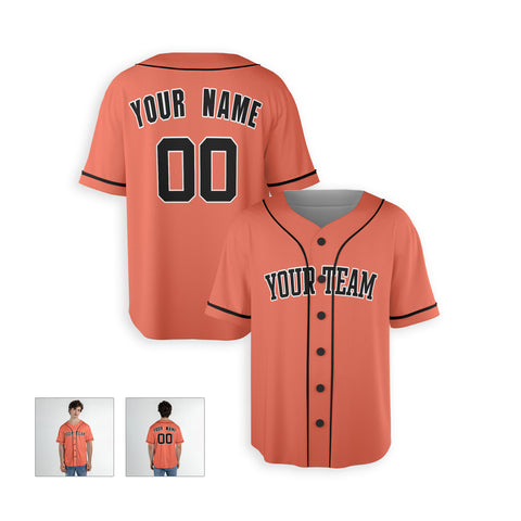 Personalized Detroit Fan Orange Baseball Jersey – Heritage Style Custom Name & Number