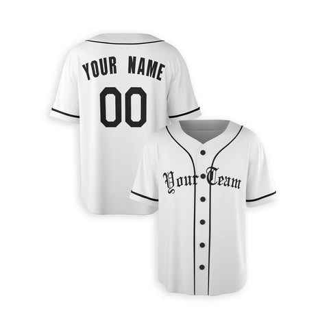 Personalized Detroit Fan White Baseball Jersey – Home Style Custom Name & Number