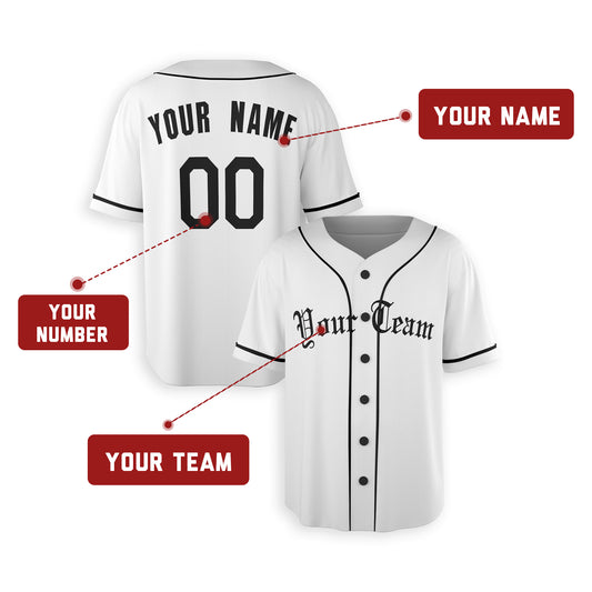 Personalized Detroit Fan White Baseball Jersey – Home Style Custom Name & Number