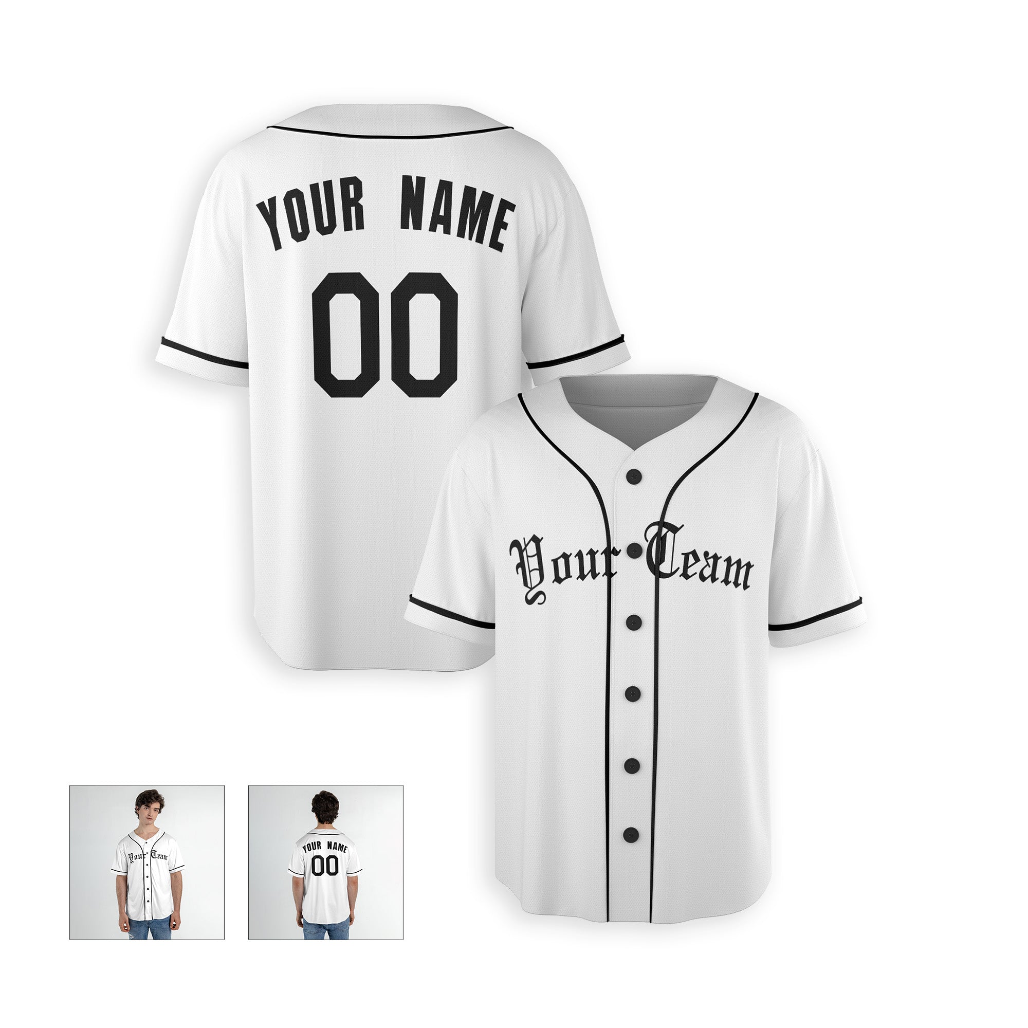 Personalized Detroit Fan White Baseball Jersey – Home Style Custom Name & Number