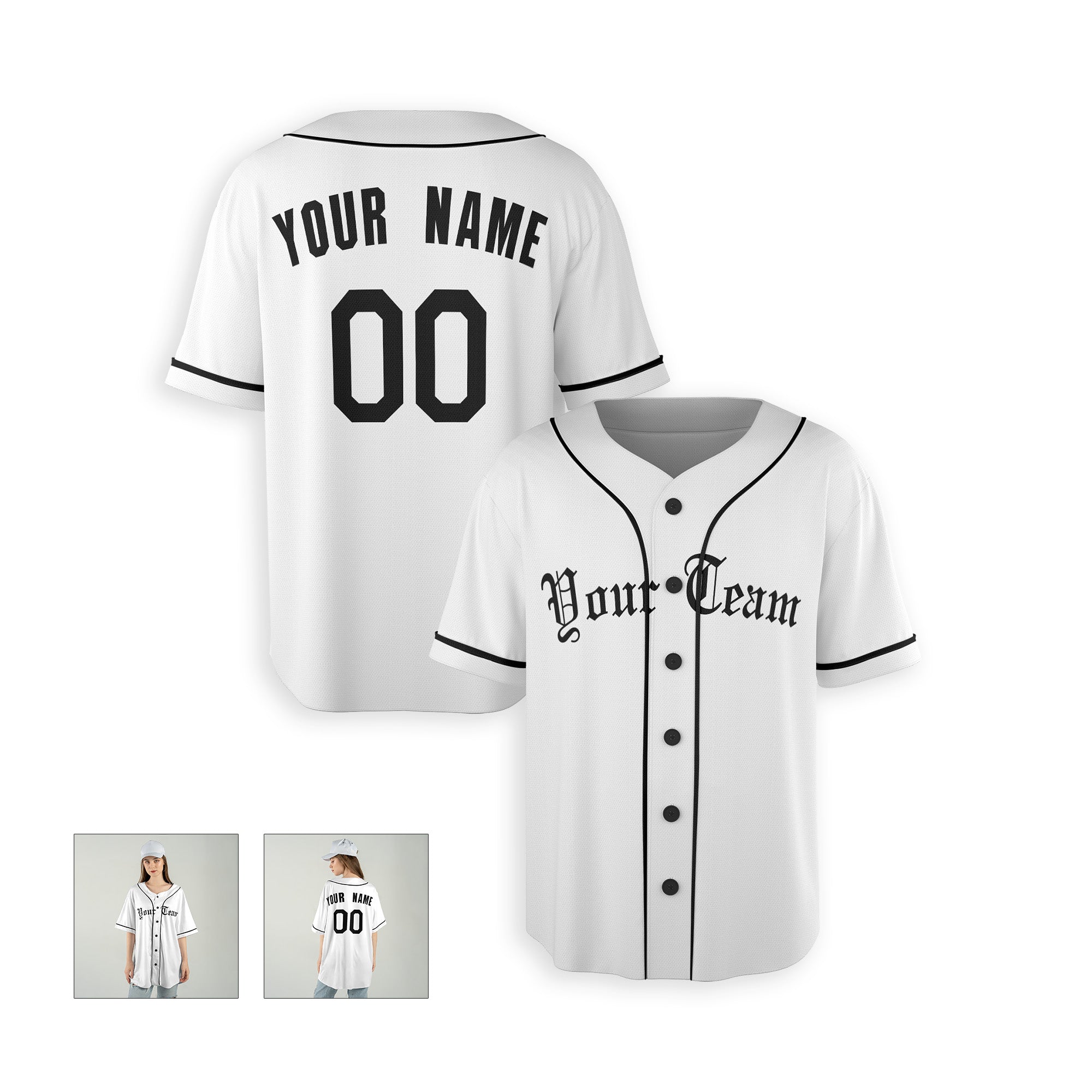 Personalized Detroit Fan White Baseball Jersey – Home Style Custom Name & Number