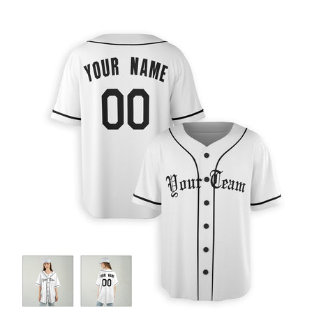 Personalized Detroit Fan White Baseball Jersey – Home Style Custom Name & Number