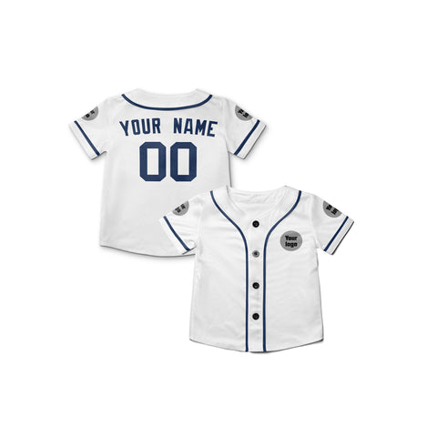 Personalized Detroit Fan White Baseball Jersey – Custom Name & Number