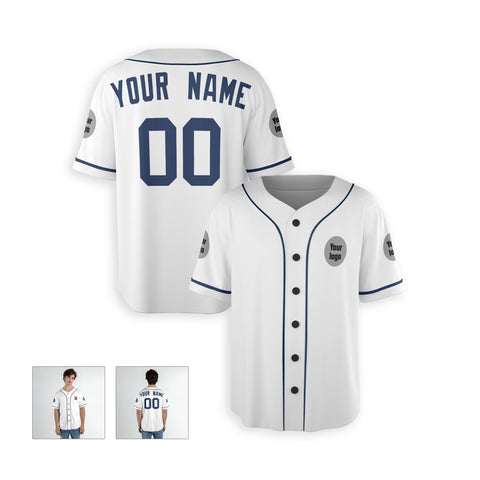 Personalized Detroit Fan White Baseball Jersey – Custom Name & Number