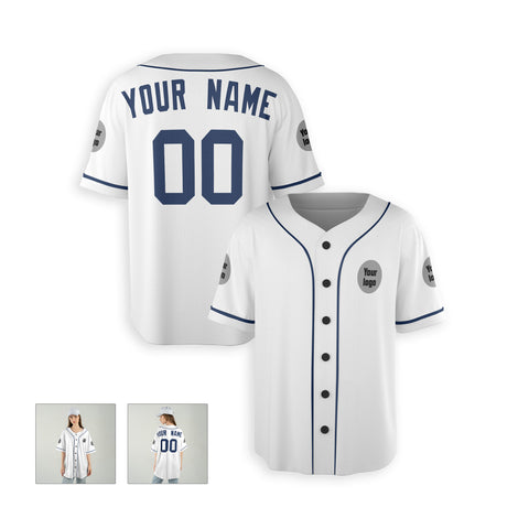Personalized Detroit Fan White Baseball Jersey – Custom Name & Number