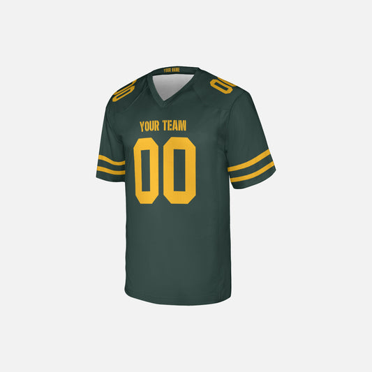 Personalized Green Bay Fan Dark Green Football Jersey – Alternate Style Custom Name & Number