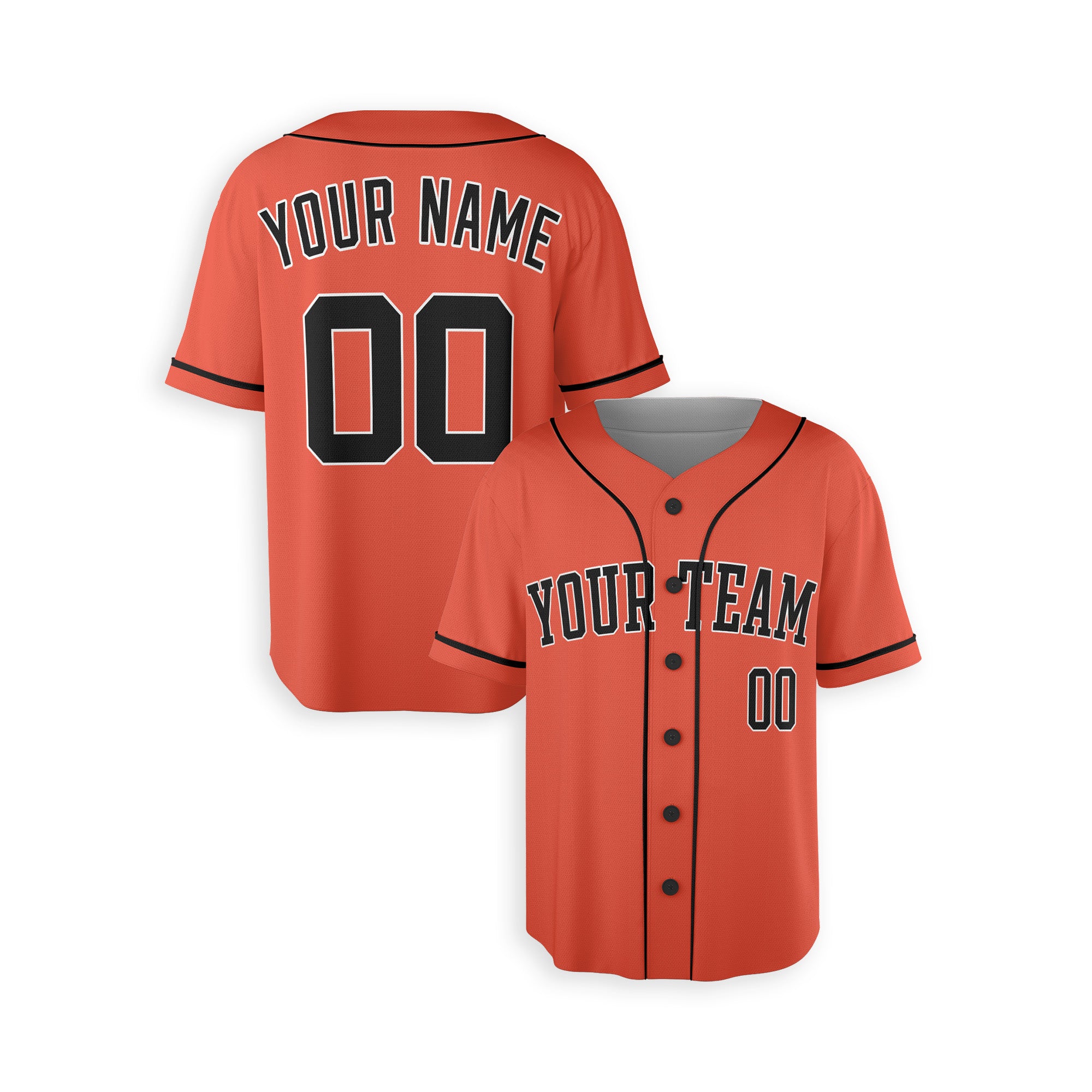 Personalized Houston Fan Orange Baseball Jersey – Alternate Style Custom Name & Number