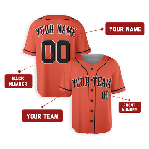Personalized Houston Fan Orange Baseball Jersey – Alternate Style Custom Name & Number