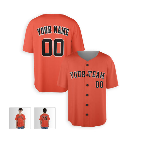 Personalized Houston Fan Orange Baseball Jersey – Alternate Style Custom Name & Number