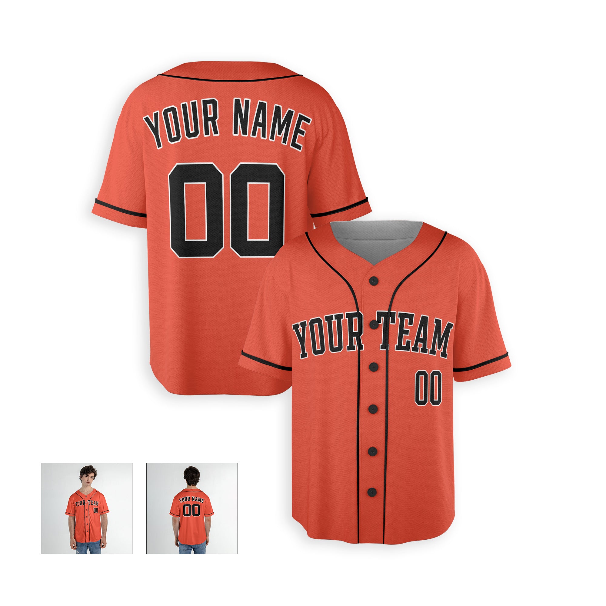 Personalized Houston Fan Orange Baseball Jersey – Alternate Style Custom Name & Number