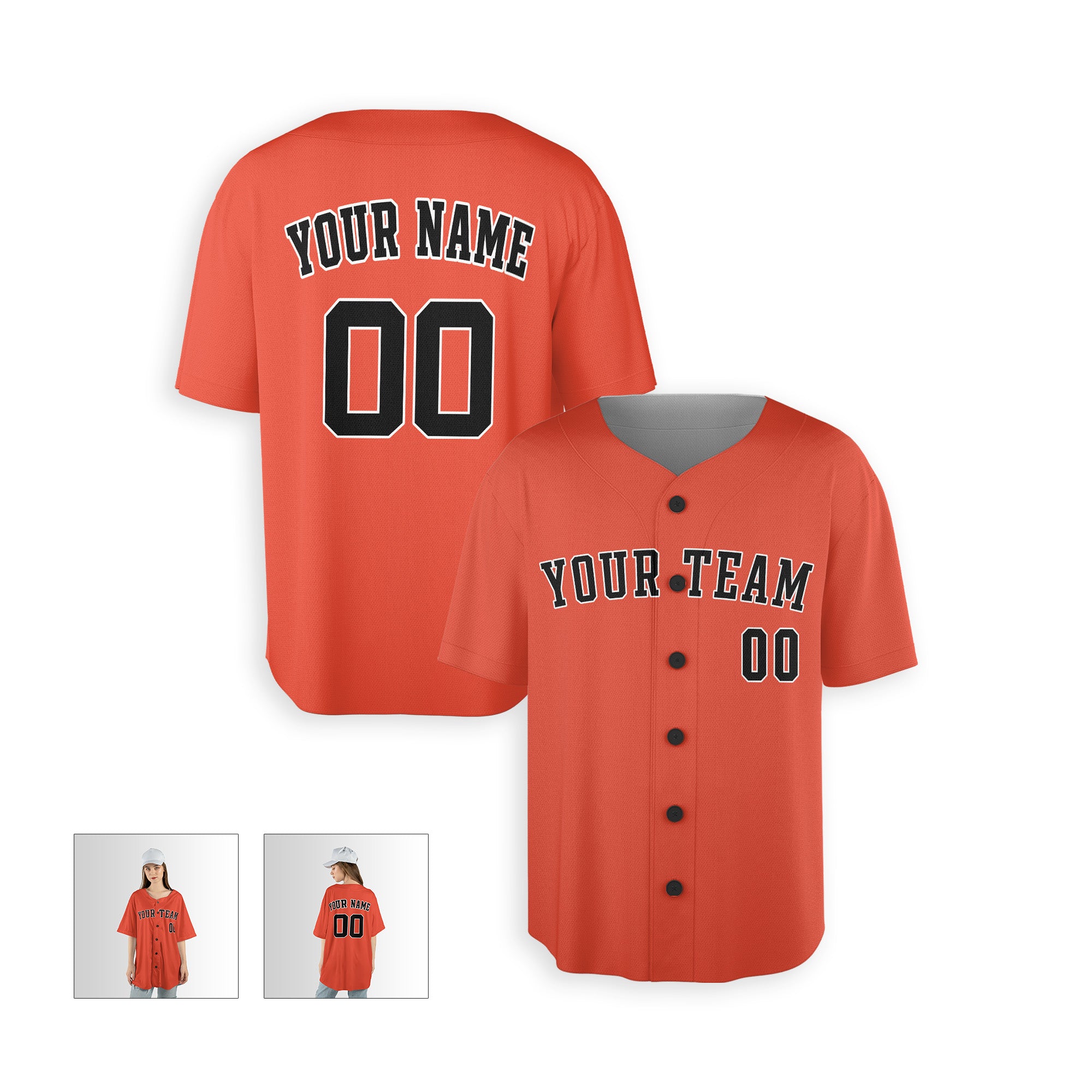 Personalized Houston Fan Orange Baseball Jersey – Alternate Style Custom Name & Number