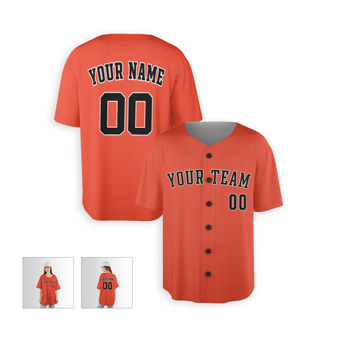 Personalized Houston Fan Orange Baseball Jersey – Alternate Style Custom Name & Number