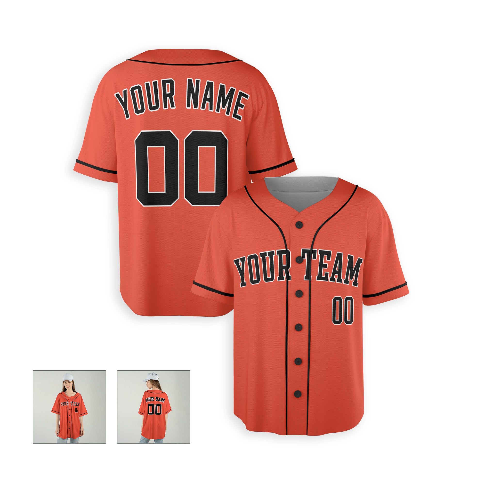Personalized Houston Fan Orange Baseball Jersey – Alternate Style Custom Name & Number