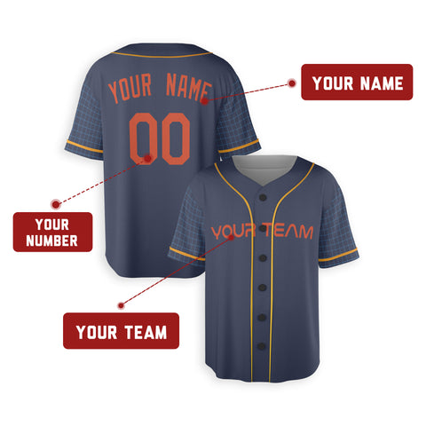 Personalized Houston Fan Navy Baseball Jersey – City Style Custom Name & Number