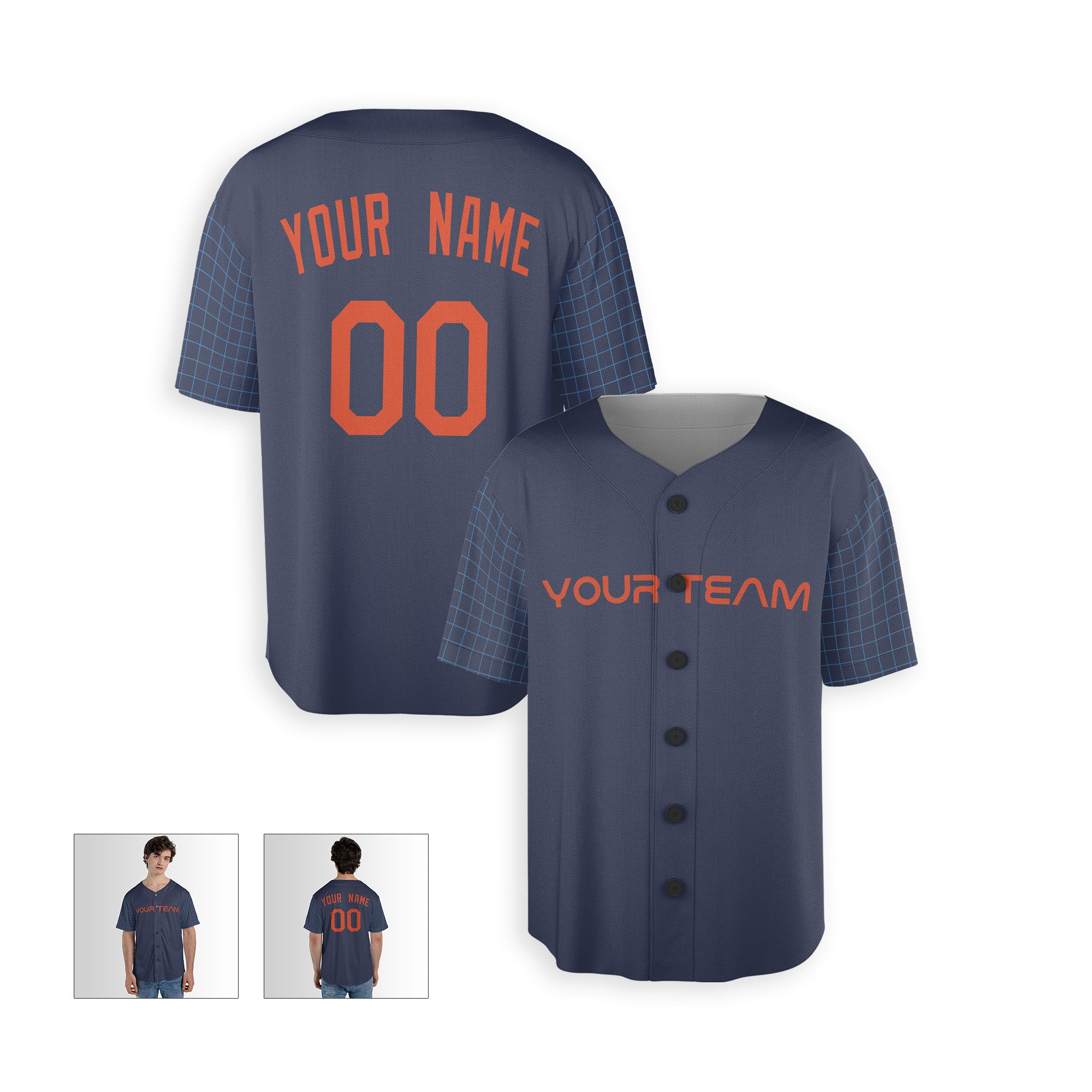 Personalized Houston Fan Navy Baseball Jersey – City Style Custom Name & Number