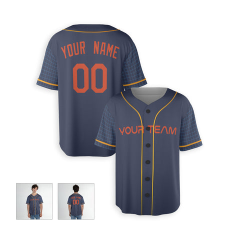 Personalized Houston Fan Navy Baseball Jersey – City Style Custom Name & Number