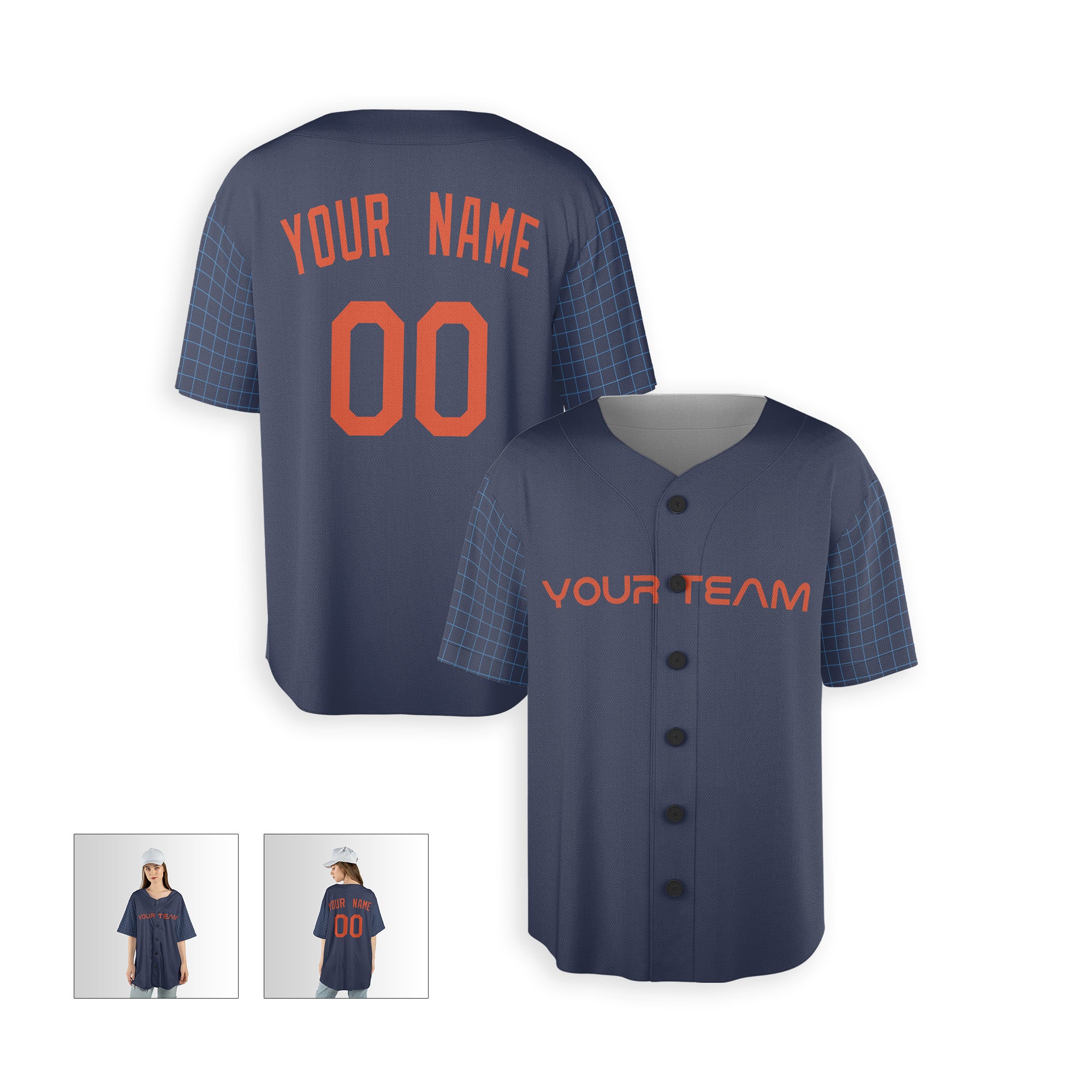 Personalized Houston Fan Navy Baseball Jersey – City Style Custom Name & Number