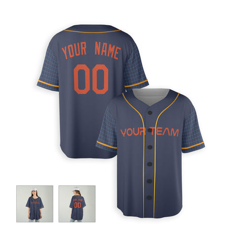 Personalized Houston Fan Navy Baseball Jersey – City Style Custom Name & Number