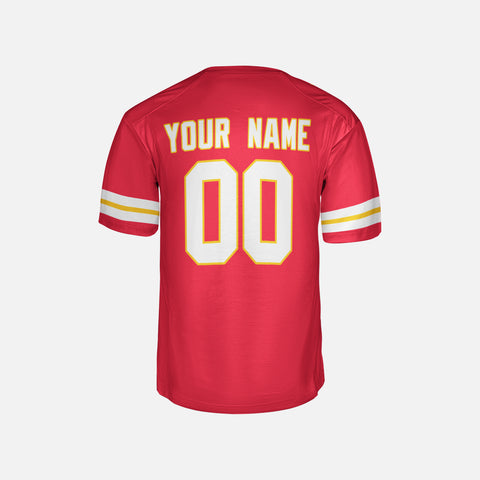 Personalized Kansas City Fan Red Football Jersey – Custom Name & Number