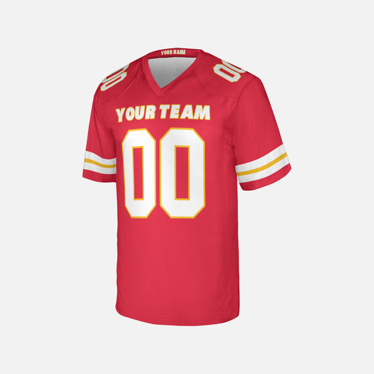 Personalized Kansas City Fan Red Football Jersey – Custom Name & Number
