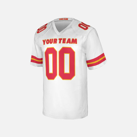 Personalized Kansas City Fan White Football Jersey – Custom Name & Number