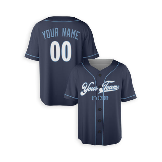 Personalized Kansas City Fan Navy Baseball Jersey – City Style Custom Name & Number