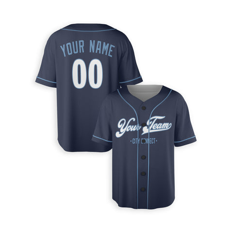 Personalized Kansas City Fan Navy Baseball Jersey – City Style Custom Name & Number