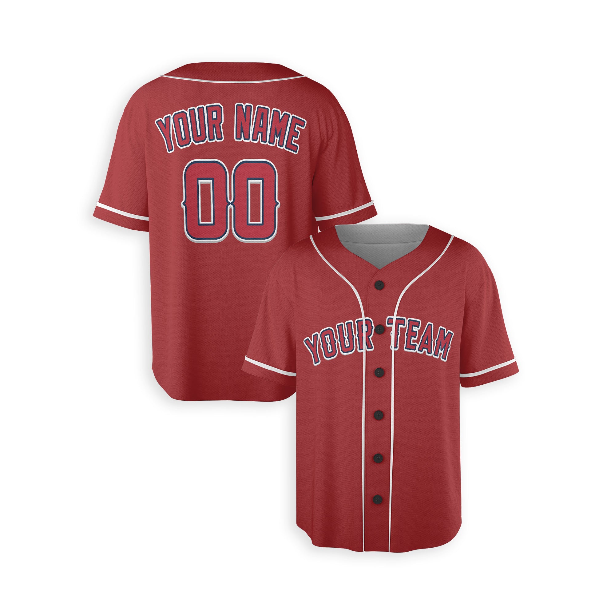 Personalized Los Angeles Fan Red Baseball Jersey – Alternate Style Custom Name & Number