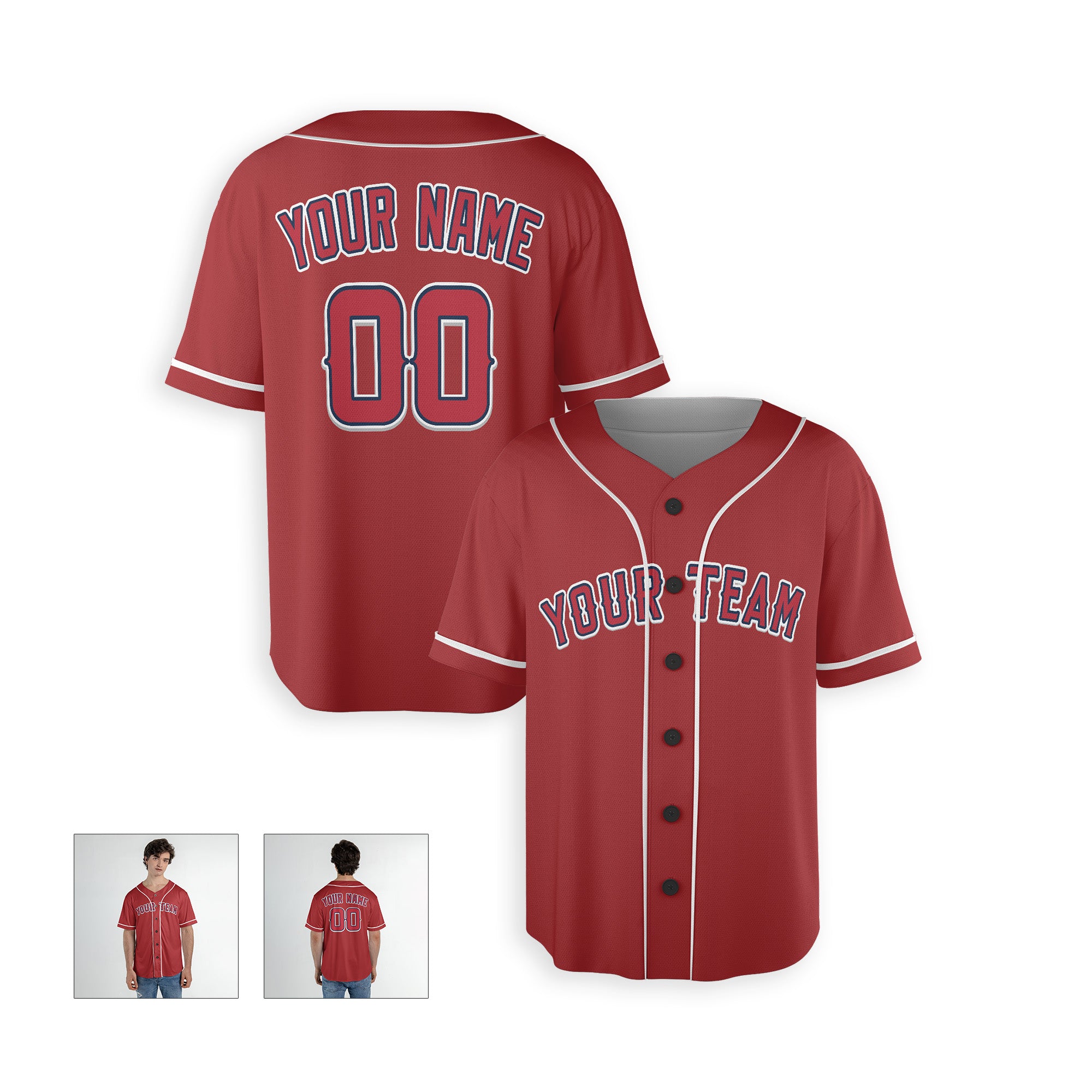 Personalized Los Angeles Fan Red Baseball Jersey – Alternate Style Custom Name & Number